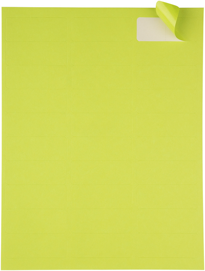 Ultra Lime 1 x 2 5/8 Return Address Labels