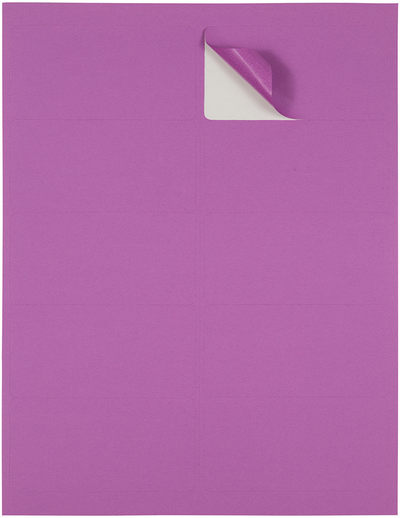 Violet Purple 2 x 4 Address Labels