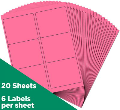 Ultra Pink 3 1/3 x 4 Shipping Labels