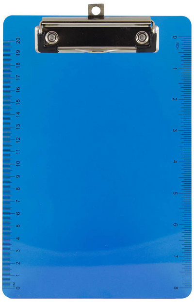 Blue Plastic 6 x 9 Mini Acrylic Clipboards