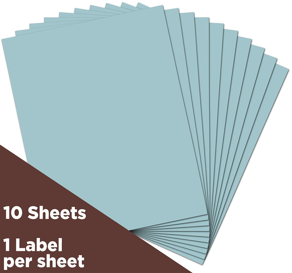 Baby Blue 8 1/2 x 11 Full Sheet Shipping Labels