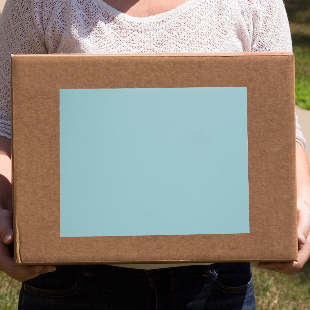 Baby Blue 8 1/2 x 11 Full Sheet Shipping Labels