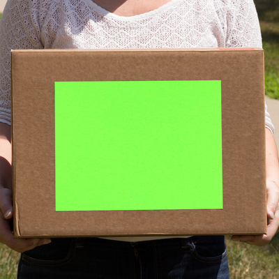 Neon Green 8 1/2 x 11 Full Sheet Shipping Labels