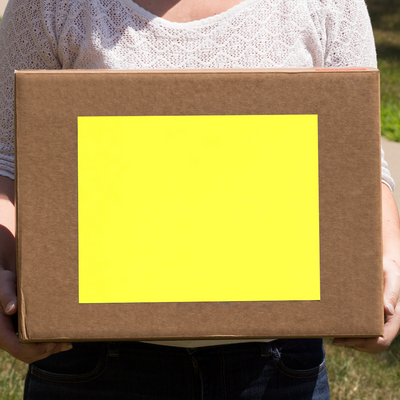 Neon Yellow 8 1/2 x 11 Full Sheet Shipping Labels