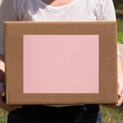 Baby Pink 8 1/2 x 11 Full Sheet Shipping Labels