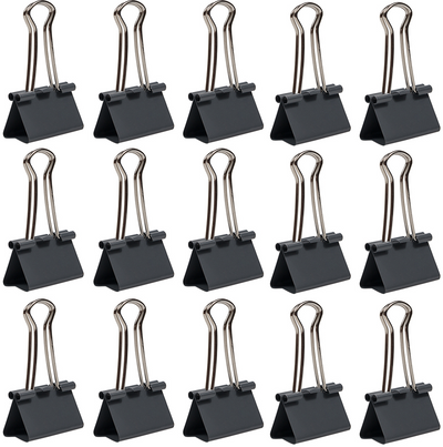 Gray Medium 32mm Binder Clips - 15 Pack