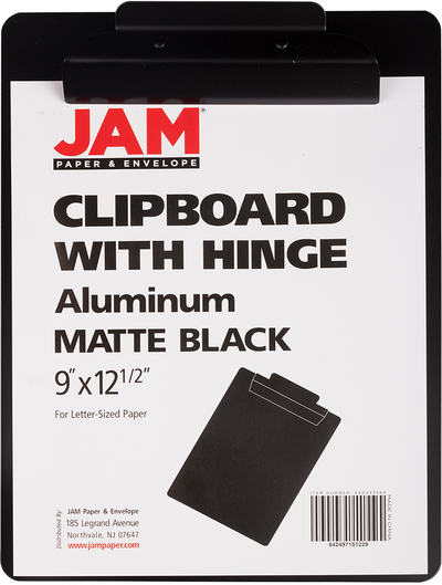 Black Aluminum 9 x 13 Clipboards with Hinge