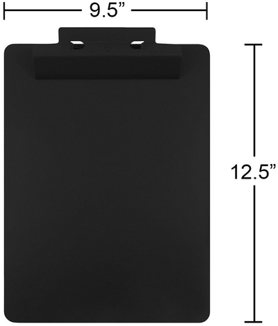 Black Aluminum 9 x 13 Clipboards with Hinge