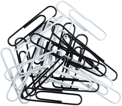 Black & White Jumbo Paperclips