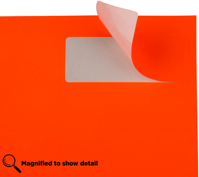 Neon Red 1 x 2 5/8 Return Address Labels