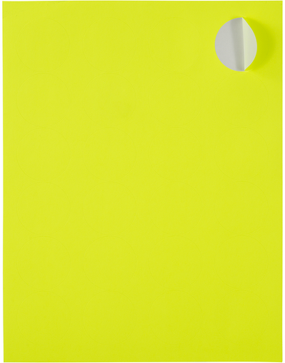 Neon Yellow Medium 1 2/3 Inch Round Labels