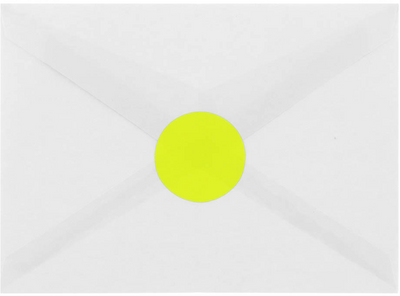 Neon Yellow Medium 1 2/3 Inch Round Labels