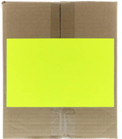 Neon Yellow 5 1/2 x 8 1/2 Half Sheet Shipping Labels
