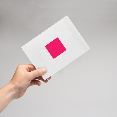 Neon Pink 2 x 2 Square Labels