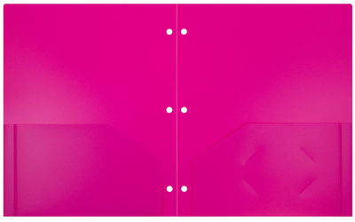 Assorted Fashion 9 1/2 x 11 1/2 Heavy Duty Plastic 3 Hole Punch Folders
