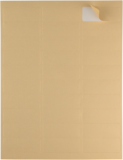 Gold Metallic 1 x 2 5/8 Return Address Labels