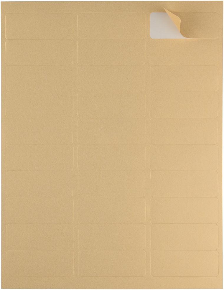 Gold Metallic 1 x 2 5/8 Return Address Labels