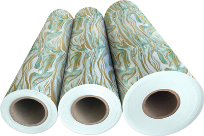 Marbleized Mint 30" x 417' Bulk Wrapping Paper (1042.5 Sq Ft)