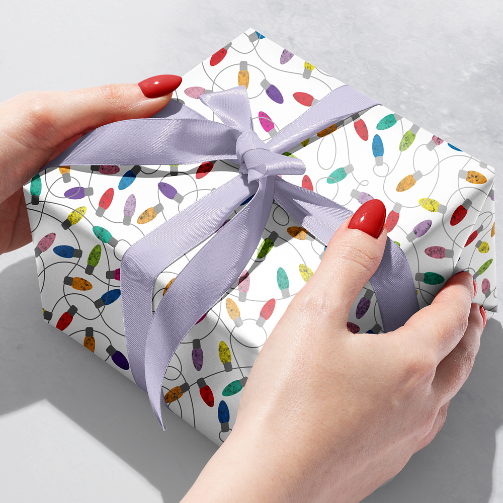 Christmas Lights 24" x 208' Bulk Wrapping Paper (416 Sq Ft)