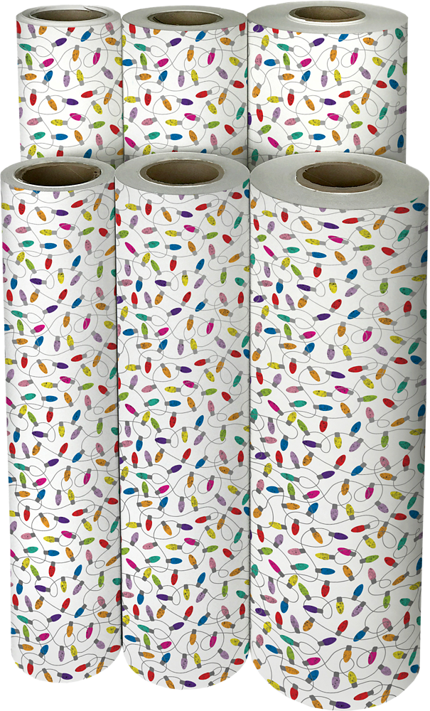 Christmas Lights 30" x 417' Bulk Wrapping Paper (1042.5 Sq Ft)