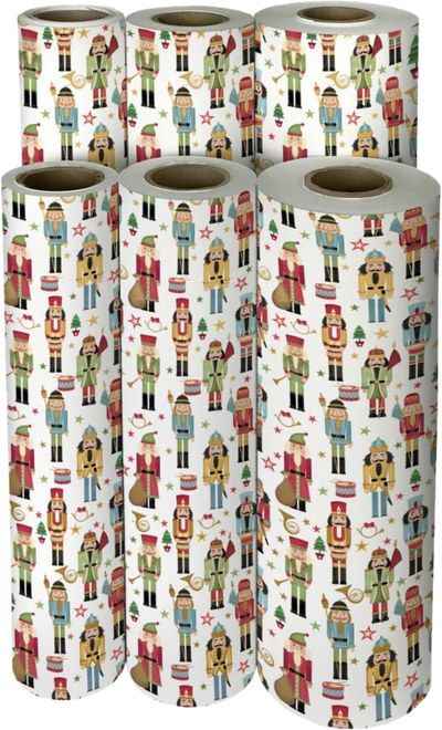 Traditional Nutcracker 24" x 833' Bulk Wrapping Paper (1666 Sq Ft)