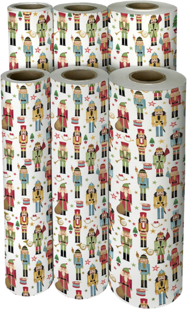 Traditional Nutcracker 24" x 208' Bulk Wrapping Paper (416 Sq Ft)