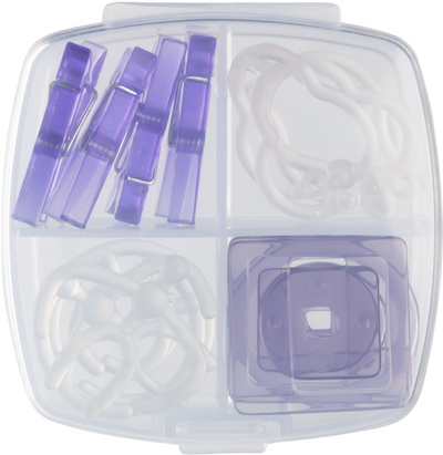 Purple Medium Office Clip Box - 24 Pack