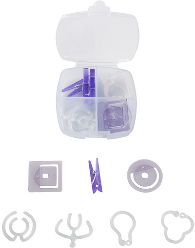 Purple Medium Office Clip Box - 24 Pack