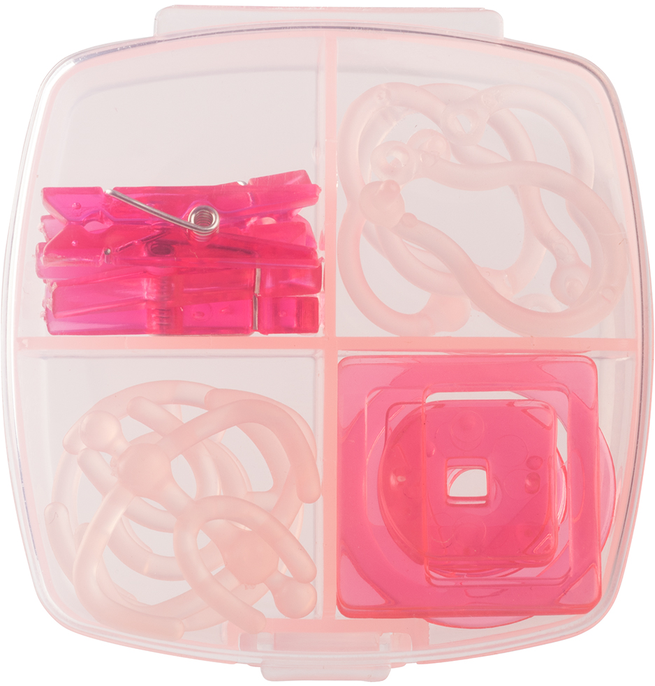 Pink Small Office Clip Box - 16 Pack