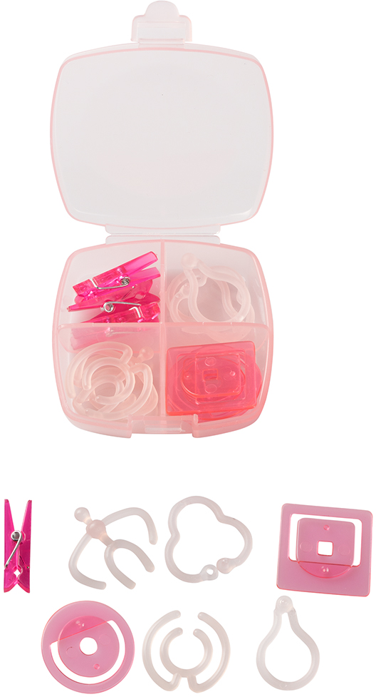 Pink Small Office Clip Box - 16 Pack