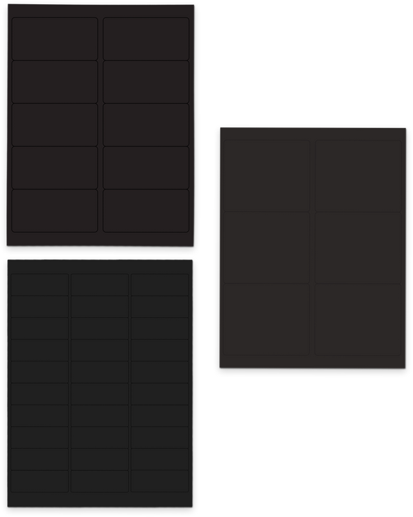 Envelopes.com Assorted Black Rectangle Labels | 4-Pack
