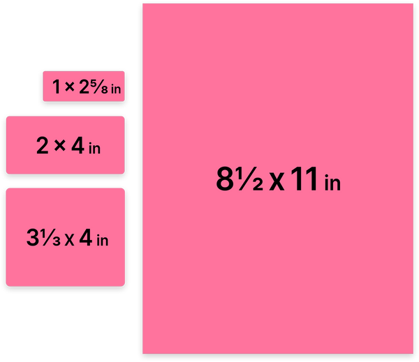 Envelopes.com Assorted Pink Rectangle Labels | 4-Pack