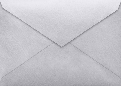 Silver Metallic 32lb Lee BAR V Flap Envelopes (5 1/4 x 7 1/4)