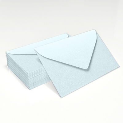 Aquamarine Blue Metallic 32lb #17 Mini Envelopes (2 11/16 x 3 11/16)