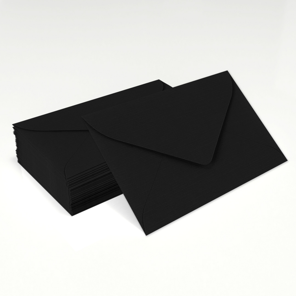 Black Linen 32lb #17 Mini Envelopes (2 11/16 x 3 11/16)