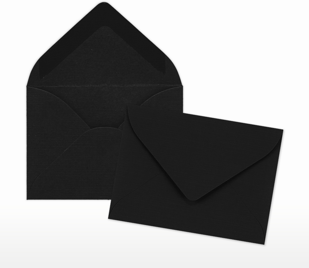 Black Linen 32lb #17 Mini Envelopes (2 11/16 x 3 11/16)