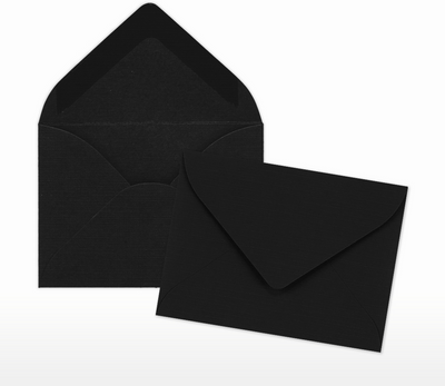 Black Linen 32lb #17 Mini Envelopes (2 11/16 x 3 11/16)