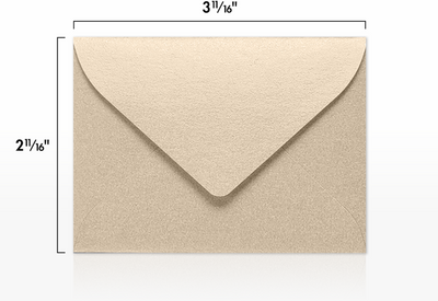 Light Brown Taupe Metallic 32lb #17 Mini Envelopes (2 11/16 x 3 11/16)