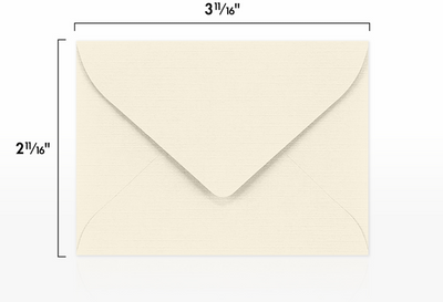 Natural Linen 32lb #17 Mini Envelopes (2 11/16 x 3 11/16)