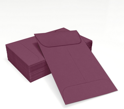 Vintage Plum Purple 32lb #1 Coin Envelopes (2 1/4 x 3 1/2)