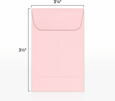 Baby Candy Pink 32lb #1 Coin Envelopes (2 1/4 x 3 1/2)