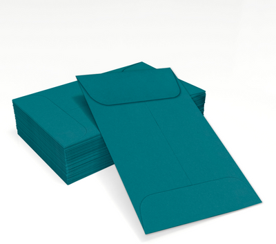 Teal Blue 32lb #1 Coin Envelopes (2 1/4 x 3 1/2)