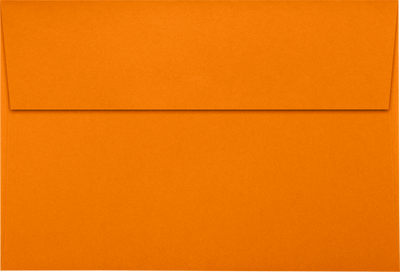 Mandarin Orange 32lb A10 Invitation Envelopes (6 x 9 1/2) with Peel & Seal