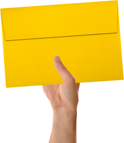 Sunflower Yellow 32lb A10 Invitation Envelopes (6 x 9 1/2) with Peel & Seal