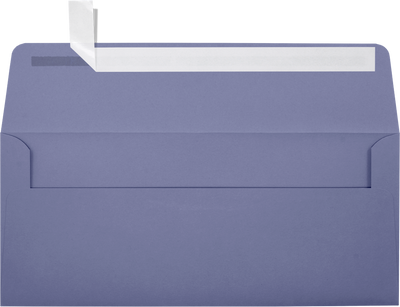 Wisteria Purple 32lb #10 Square Flap Envelopes (4 1/8 x 9 1/2) with Peel & Seal