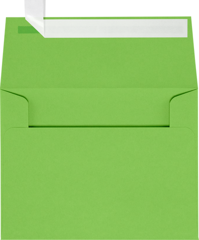 Lime Green 32lb A2 Invitation Envelopes (4 3/8 x 5 3/4) with Peel & Seal