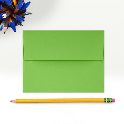 Lime Green 32lb A2 Invitation Envelopes (4 3/8 x 5 3/4) with Peel & Seal
