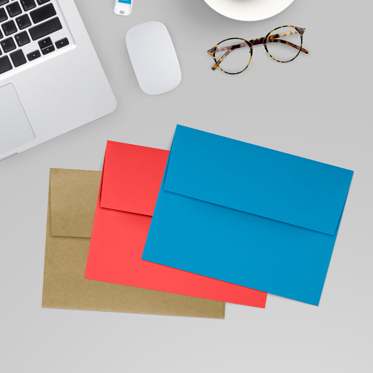 Pool Blue 32lb A2 Invitation Envelopes (4 3/8 x 5 3/4) with Peel & Seal