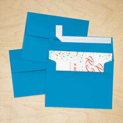 Pool Blue 32lb A2 Invitation Envelopes (4 3/8 x 5 3/4) with Peel & Seal