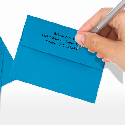 Pool Blue 32lb A2 Invitation Envelopes (4 3/8 x 5 3/4) with Peel & Seal
